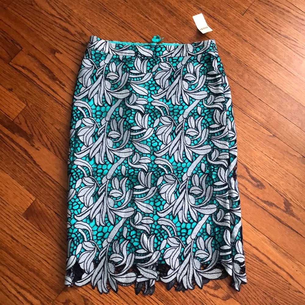 New Anthropologie Maeve Mint Talulah Skirt